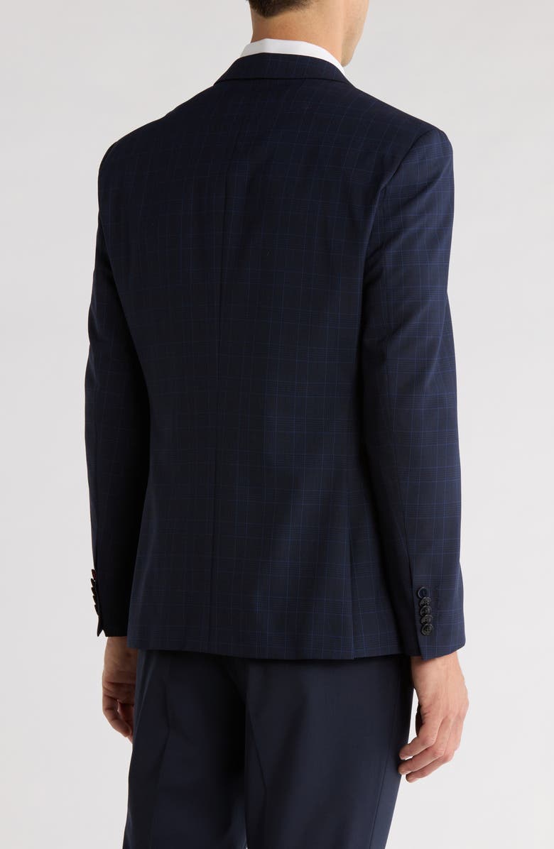 HUGO Karl Pinstripe Wool Blend Sport Coat, Alternate, color, Dark Blue