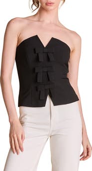 Endless Rose Bow Detail Bustier Top