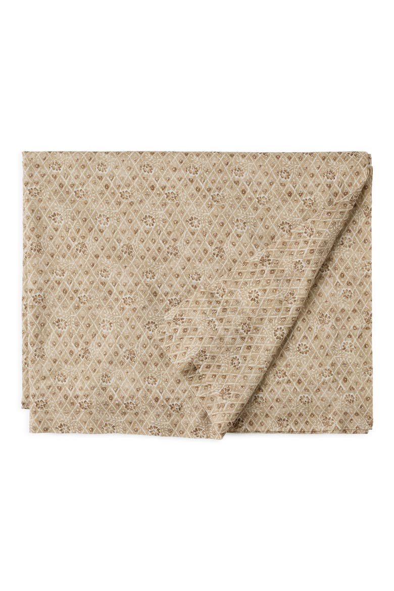 Coral Bell Print Tablecloth, Main, color, CHESTNUT