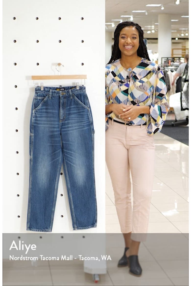 High Waist Crop Carpenter Jeans video