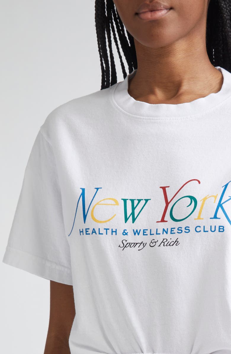 Sporty & Rich New York Graphic T-Shirt, Alternate, color, White/ Ruby/ Alpine/ Blue