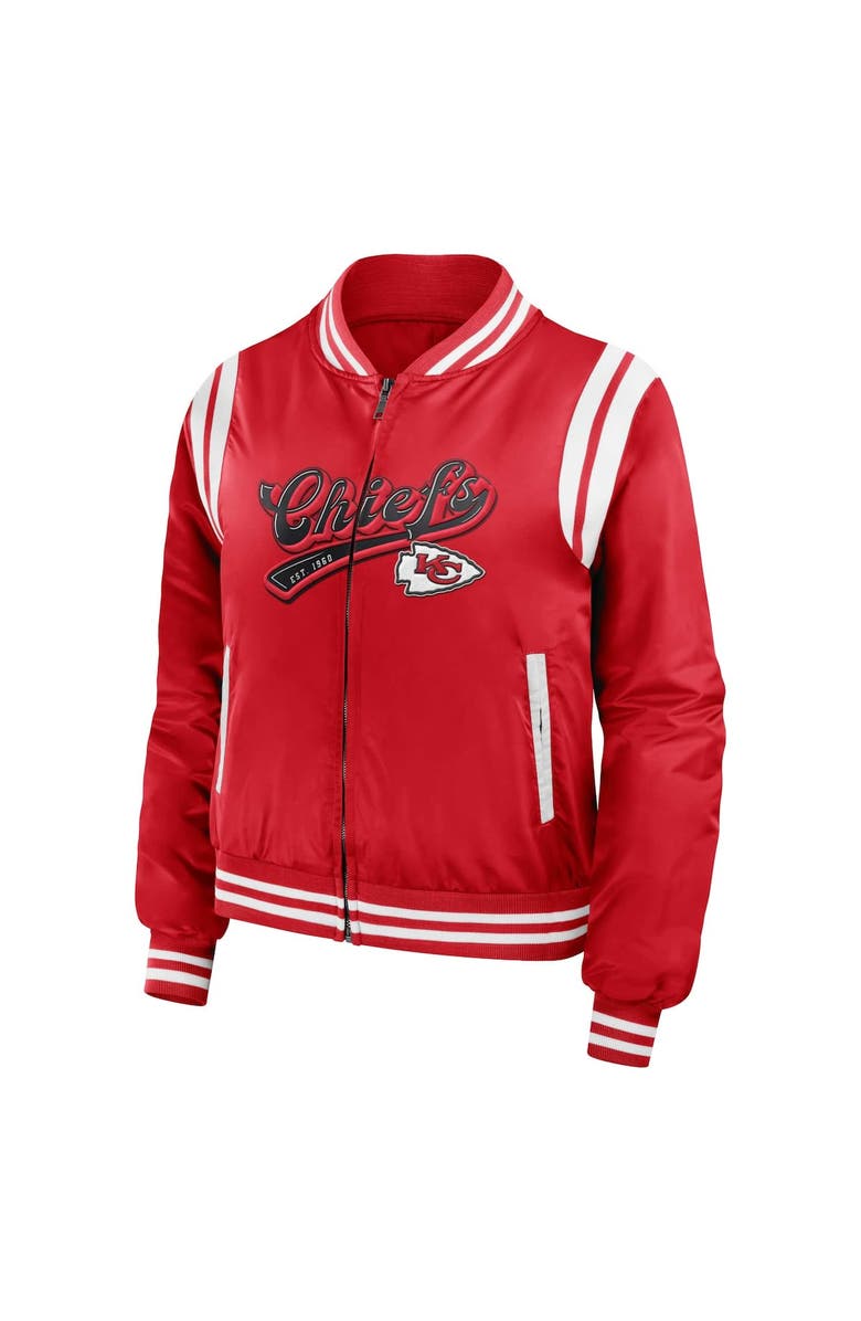 WEAR by Erin Andrews Women's WEAR by Erin Andrews Red Kansas City Chiefs Bomber Full-Zip Jacket, Alternate, color,