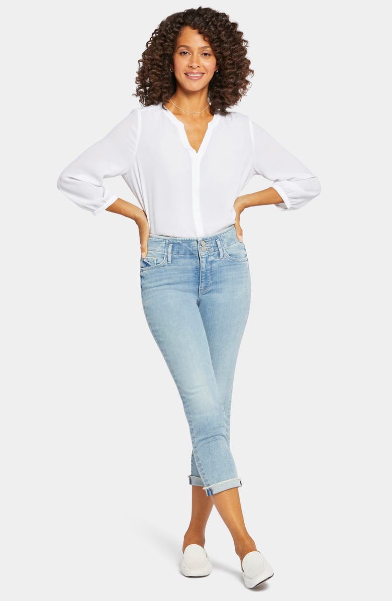 NYDJ Chloe Hollywood Frayed Capri Jeans, Alternate, color, 