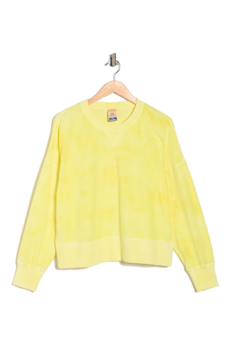 High Tide Tie Dye Pima Cotton Sweatshirt, Alternate, color, LIMELIGHT TIE DYE
