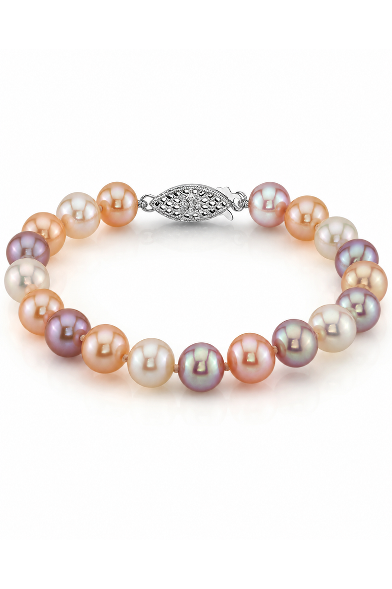 8.0-8.5mm Multicolor Freshwater Pearl Bracelet - Premier AAAA Quality, Main, color, Multicolor Pearls