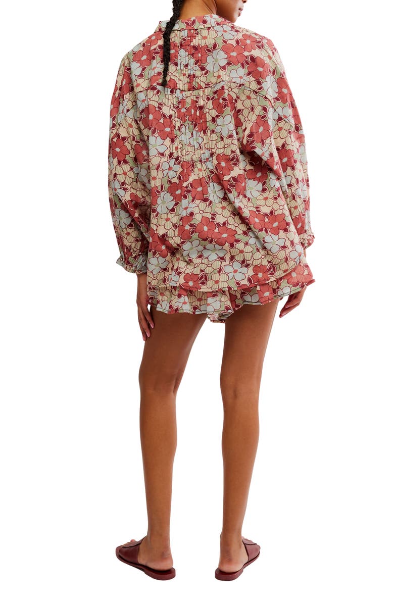 Free People Sienna Button-Up Shirt & Skort Set, Alternate, color, Stone Combo