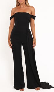 Petal & Pup Jenny Drape Off the Shoulder Jumpsuit
