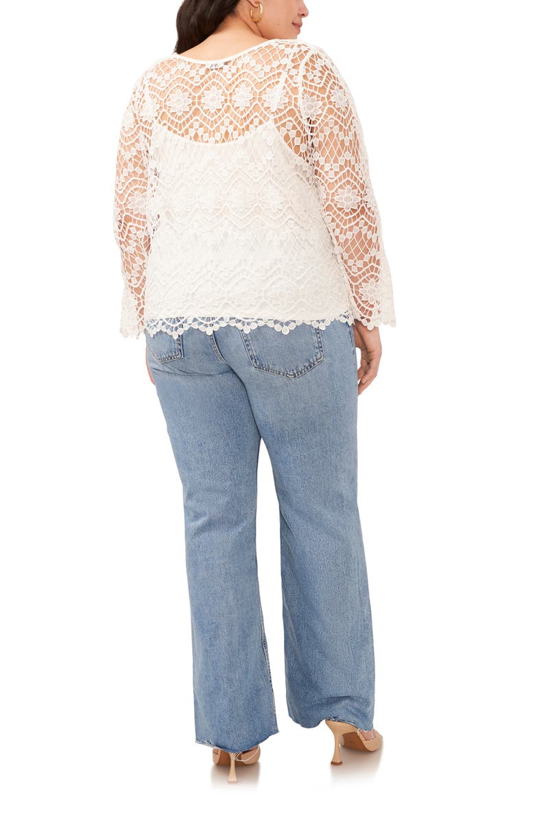 Vince Camuto Open Stitch Lace Top, Alternate, color,