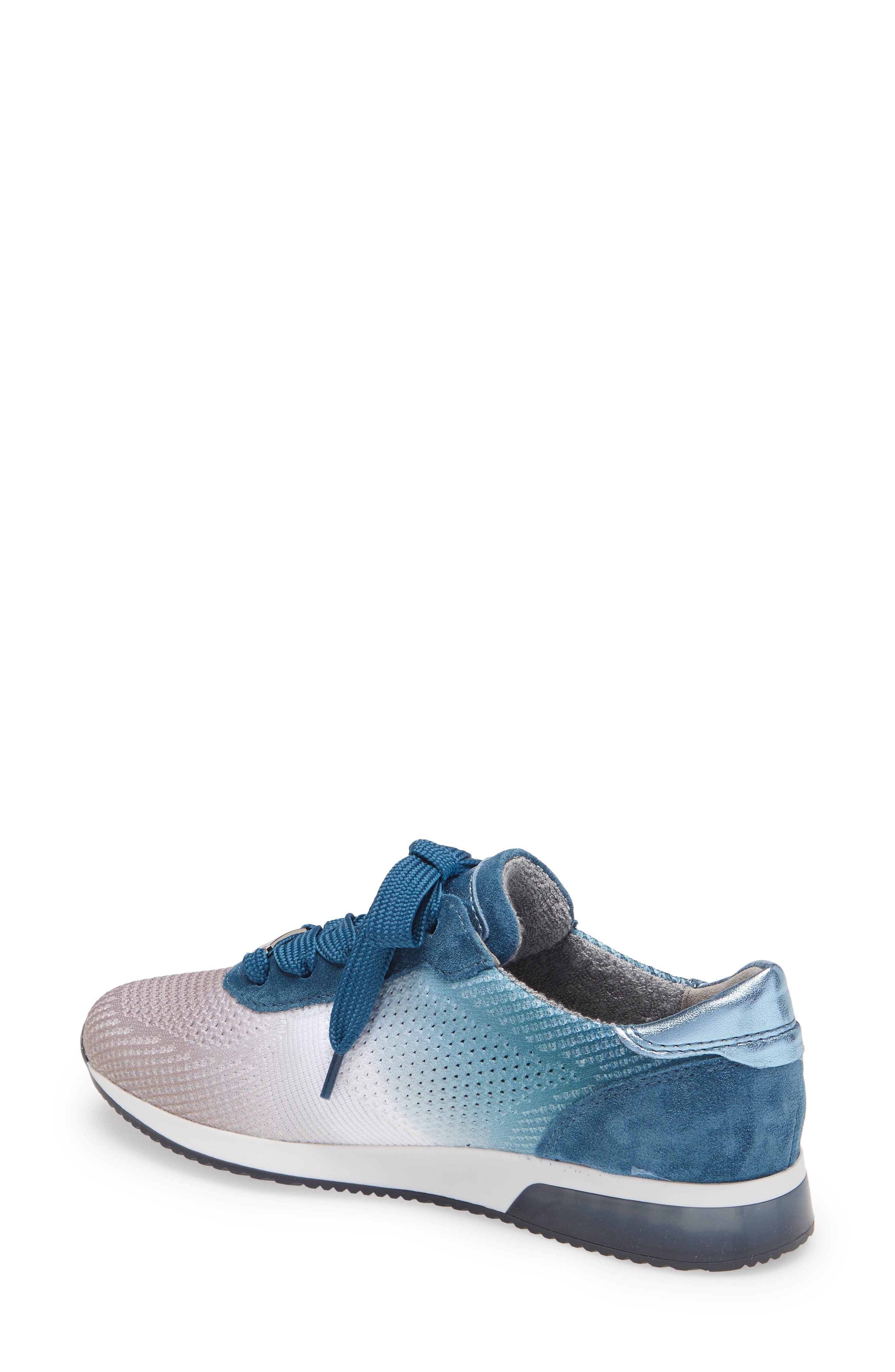 ara Leigh Lace-Up Sneaker, Alternate, color, Atlantis Multi Woven Stretch