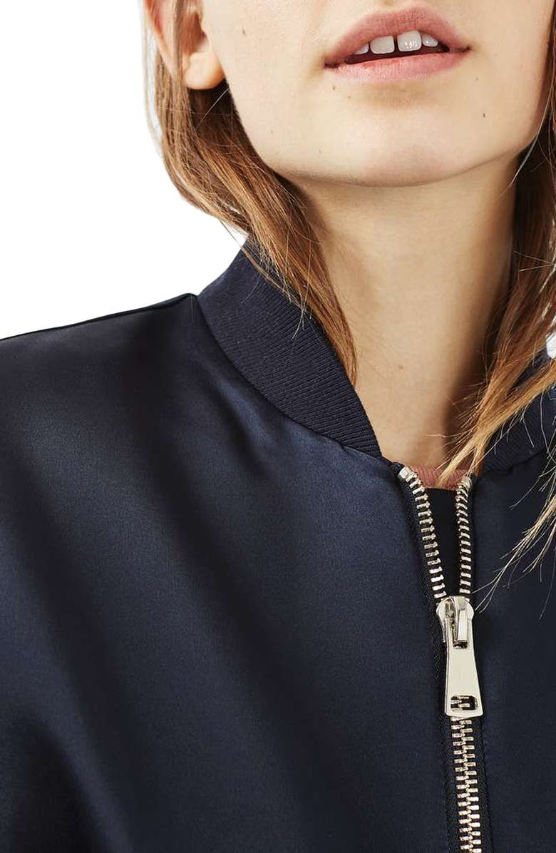 Topshop Sven Bomber Jacket, Alternate, color, 