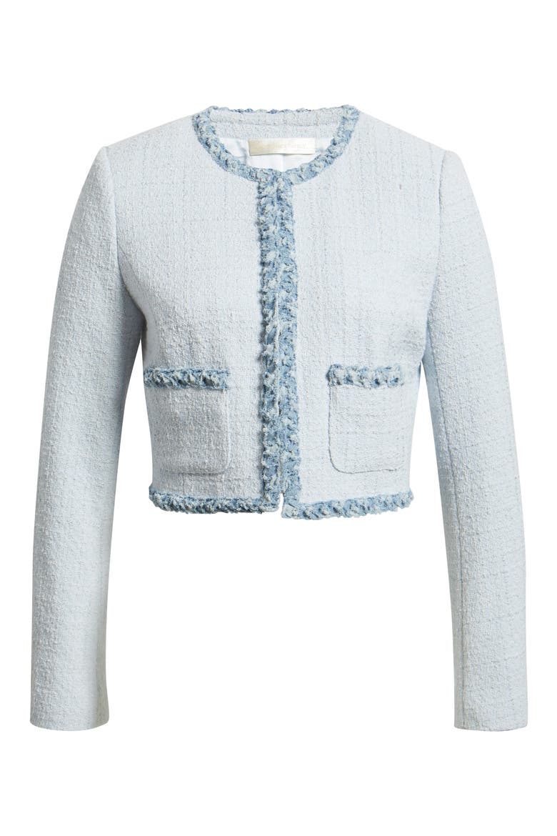 Azula Crop Tweed Jacket, Alternate, color, WILD RIVER