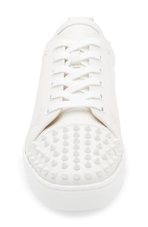 Christian Louboutin Louis Junior Spikes Sneaker In White