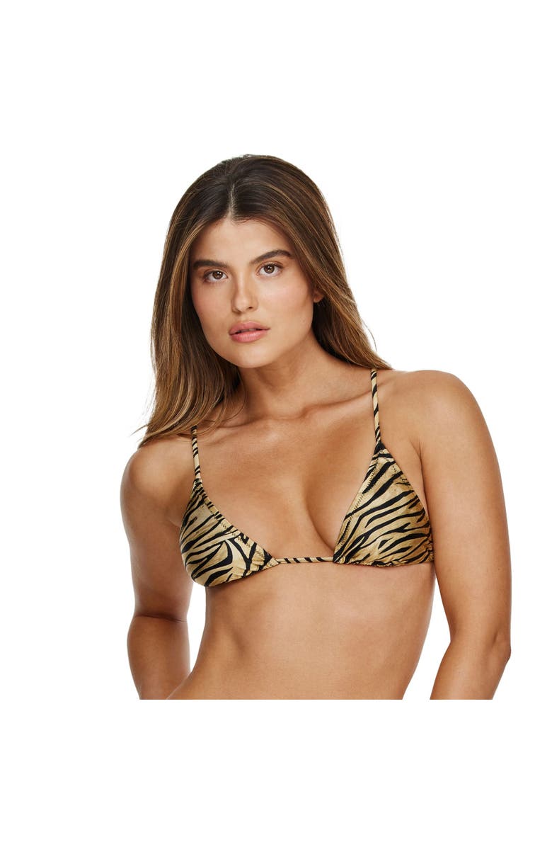 Flirtt Gottex Wild One Triangle Bikini Top, Main, color, Safari