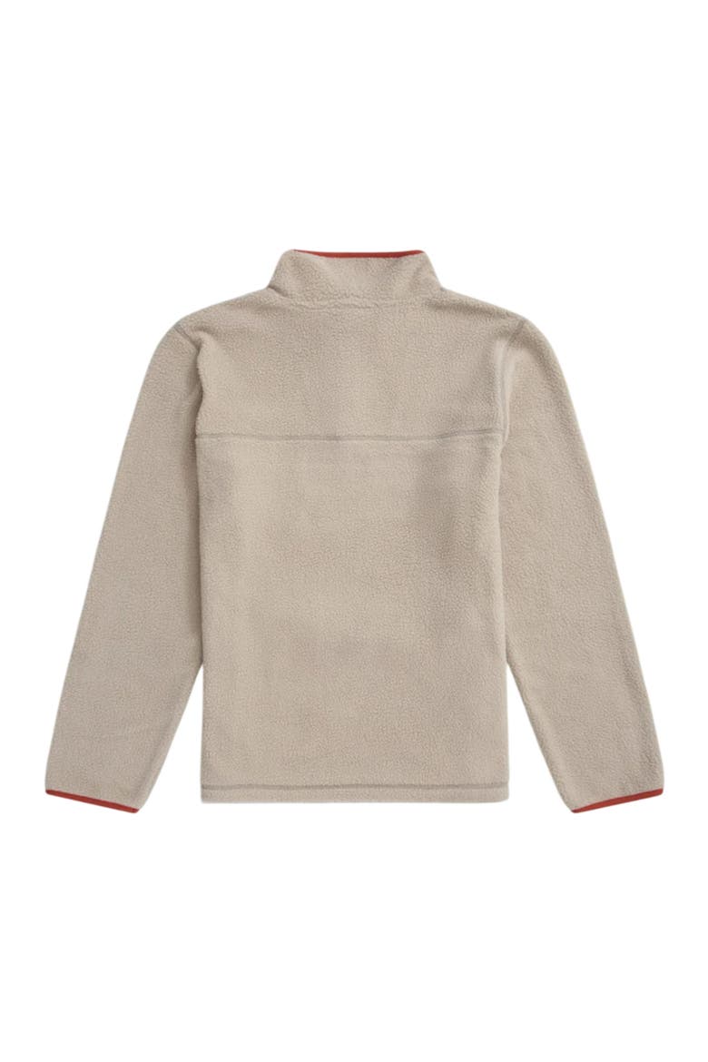 Alfie Contrast Detail Borg Half Zip Fleece Top, Alternate, color, Light Beige