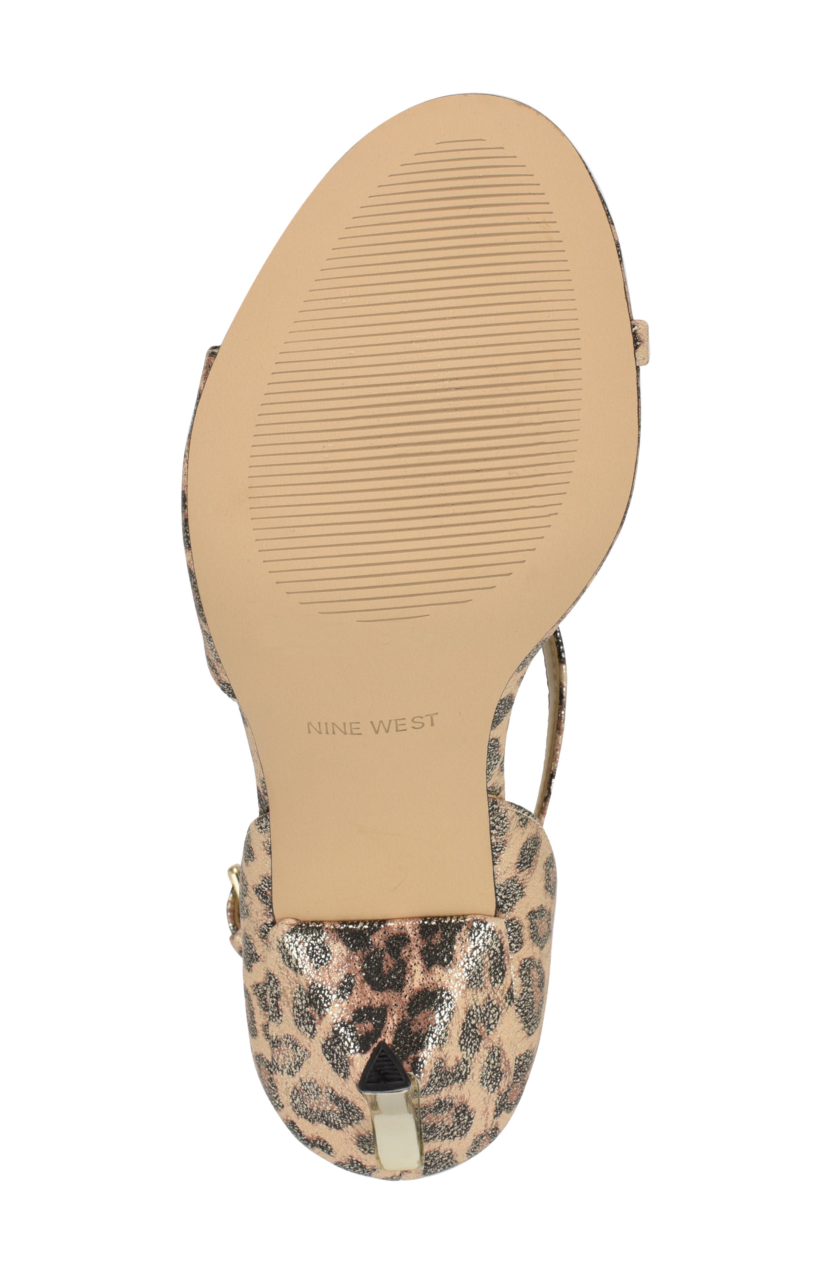 Nine West Shimmy Ankle Strap Sandal, Alternate, color, Gold