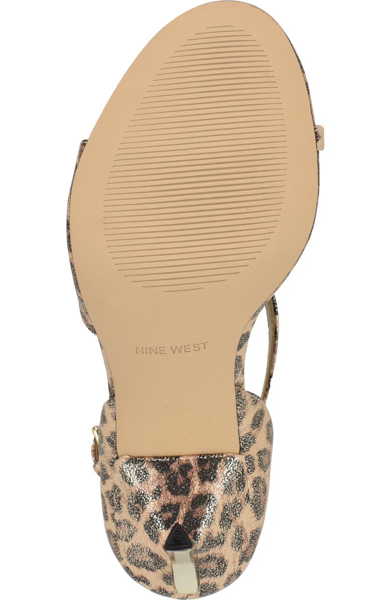 Nine West Shimmy Ankle Strap Sandal, Alternate, color, Gold