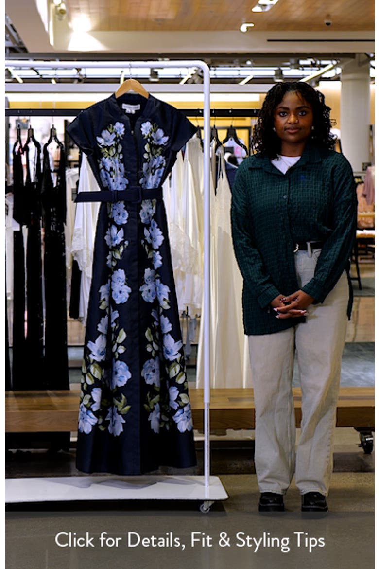 Marta Placed Floral Mikado Gown video