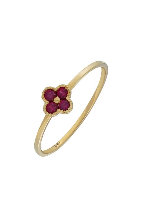 BLC Garnet Clover Ring