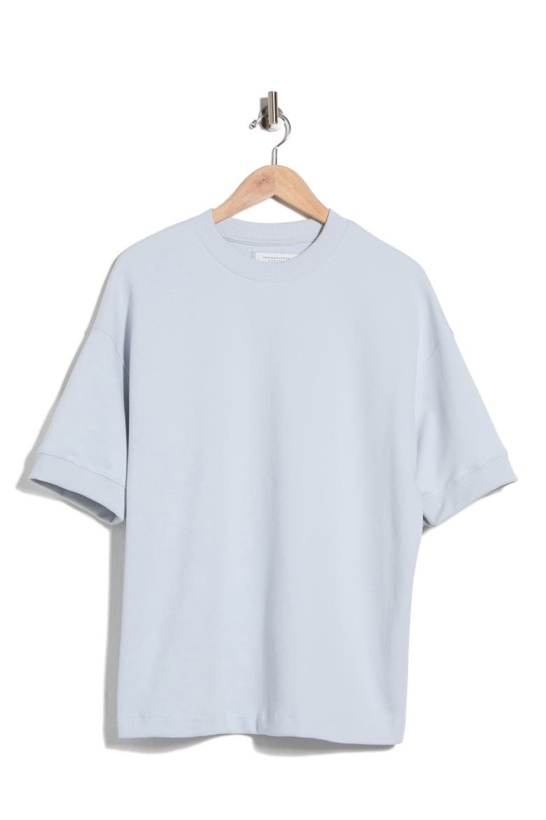 Textured Knit T-Shirt, Alternate, color, OCEAN