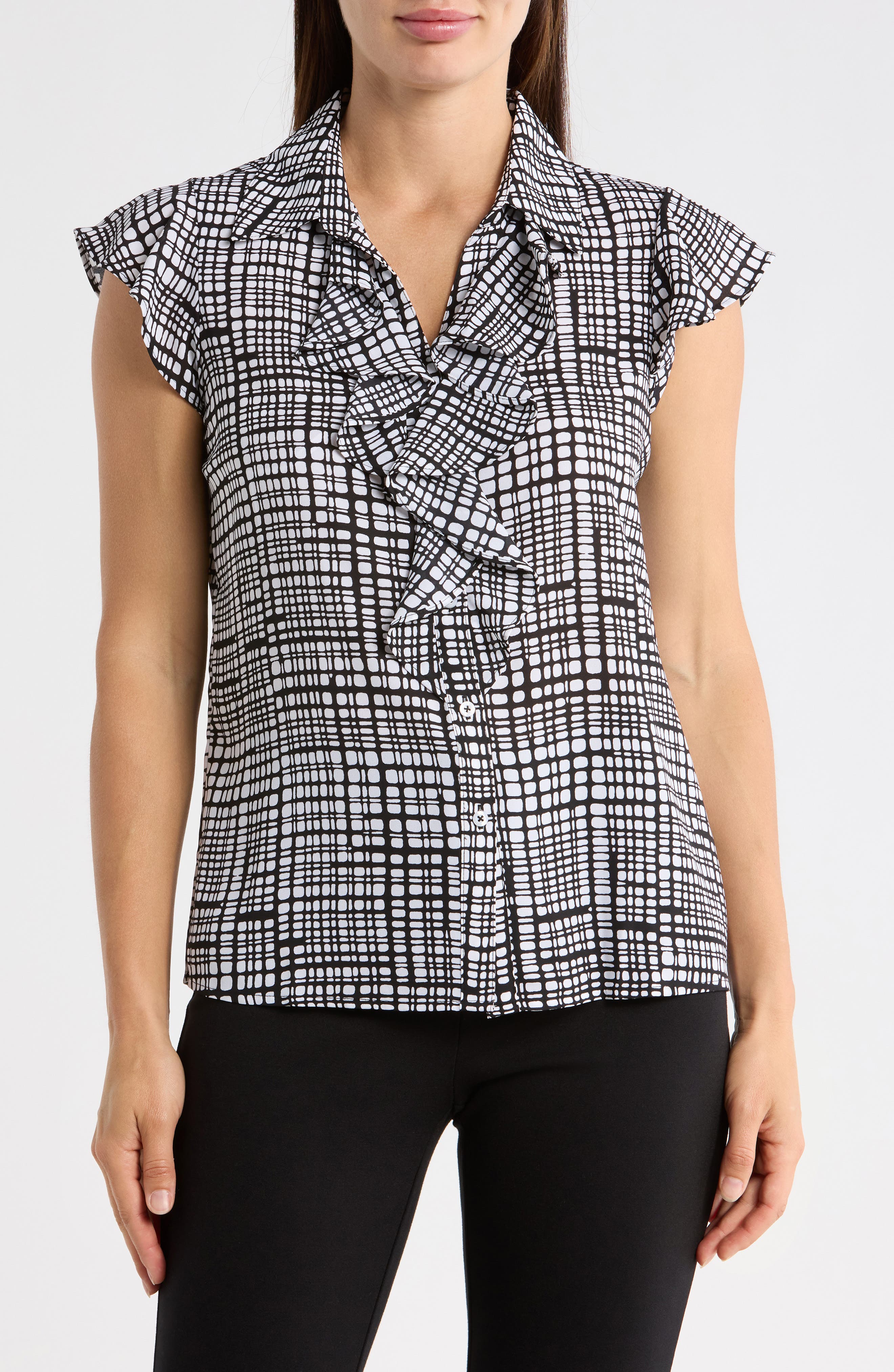 Ruffle Cap Sleeve Top - image 3