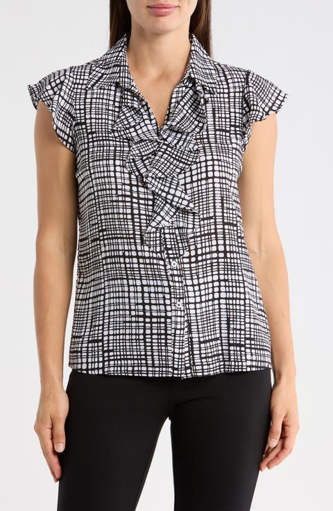 Ruffle Cap Sleeve Top