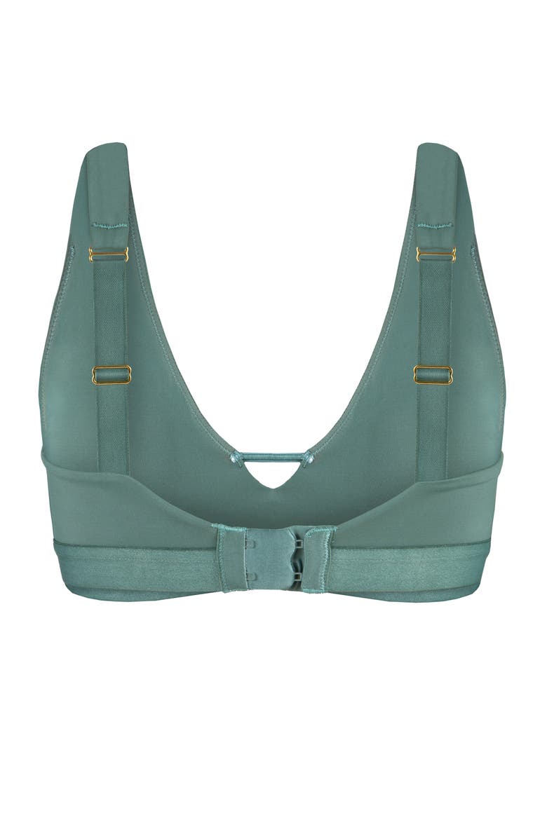 The Deep V Bralette, Alternate, color, HARBOR GREEN