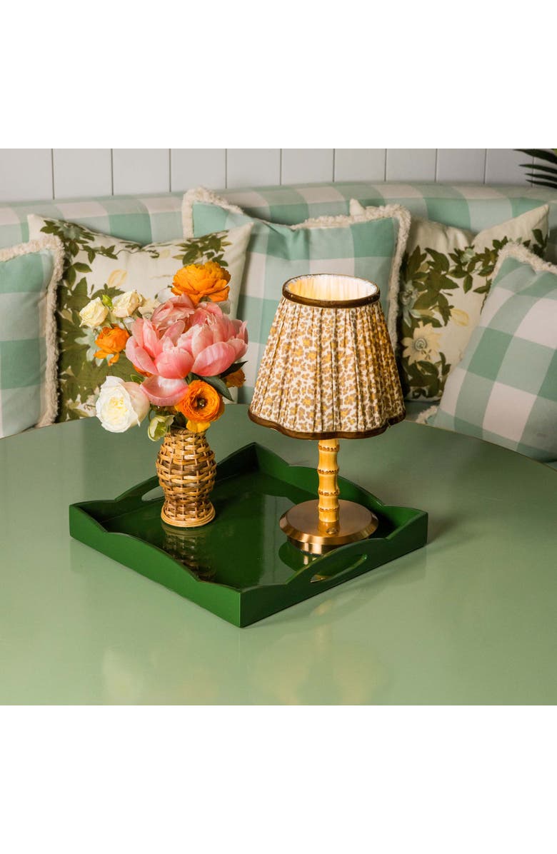 Mrs. Alice Small Olive Lacquer Wave Tray, Alternate, color, Green