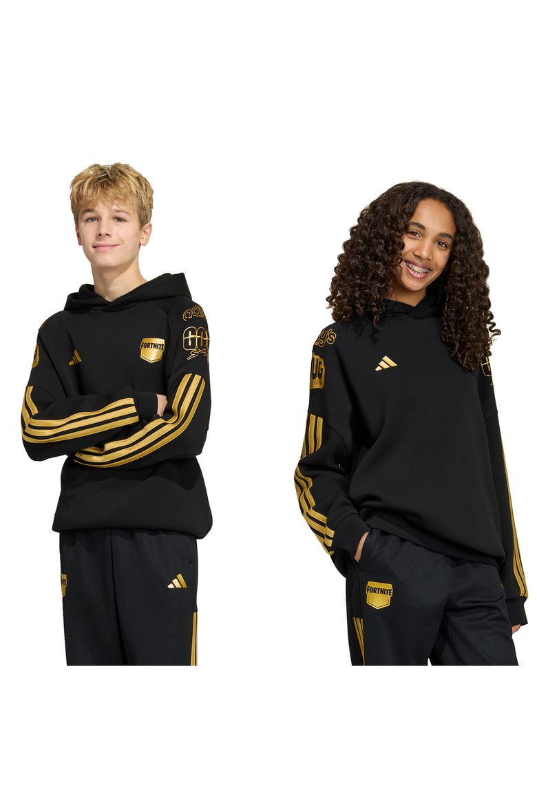 Kids' x Fortnite Graphic Hoodie, Alternate, color, BLACK/ GOLD MET.