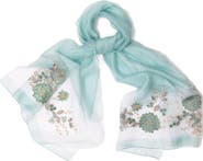 SAACHI Floral Embroidered Scarf