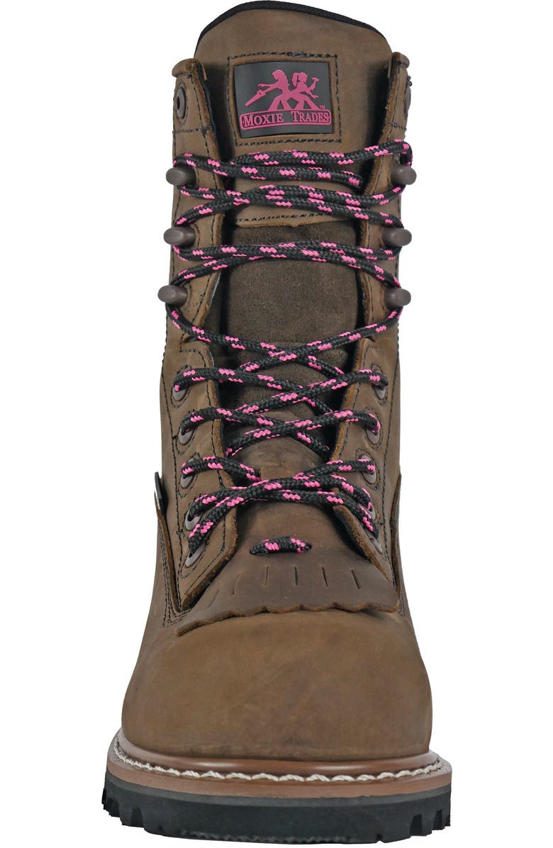 Moxie Trades Moxie Mareen Kiltie 8 Inch Composite Toe Work Boot, Alternate, color, Brown