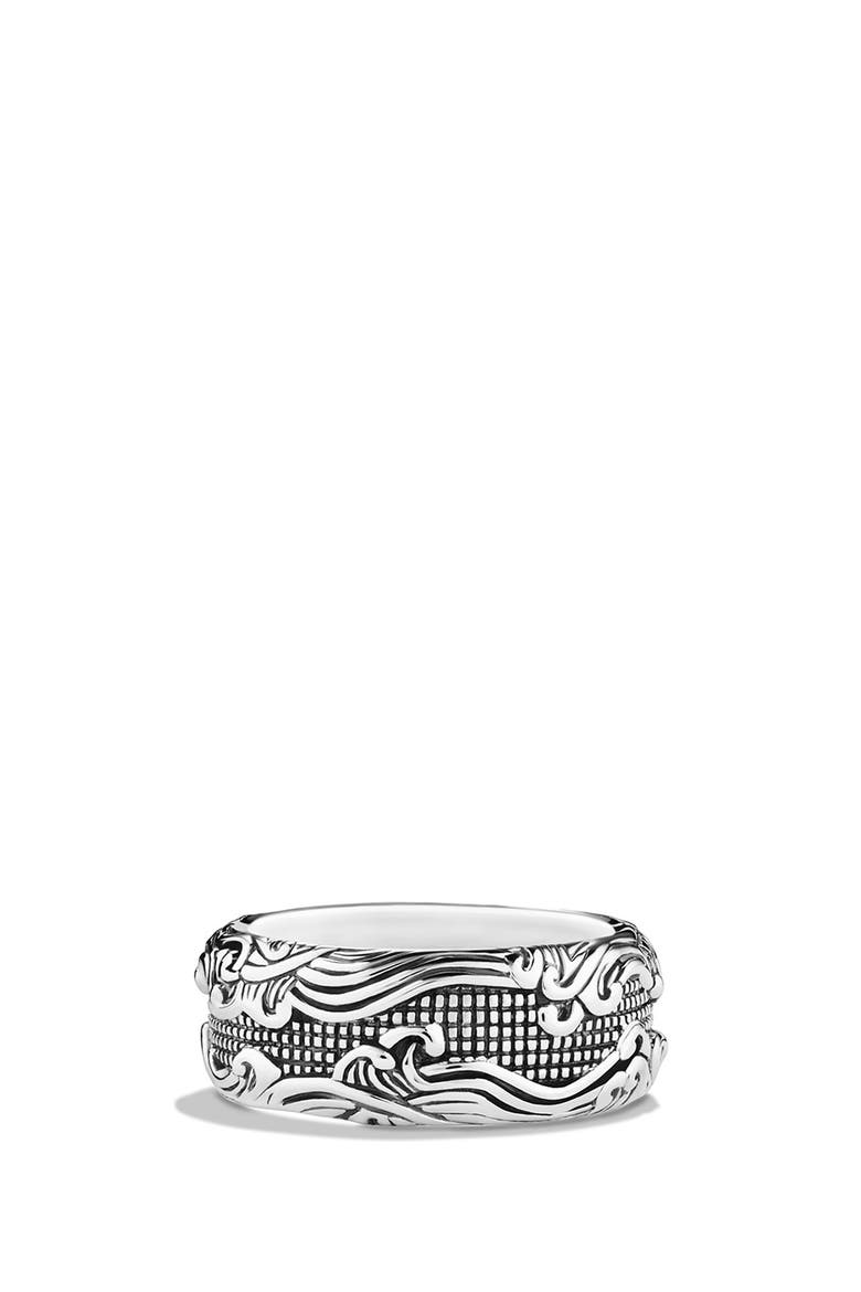 'Waves' Wide Band Ring, Main, color, SILVER