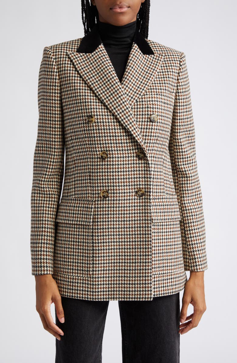 Reiss Cici Houndstooth Check Wool Jacket, Main, color,