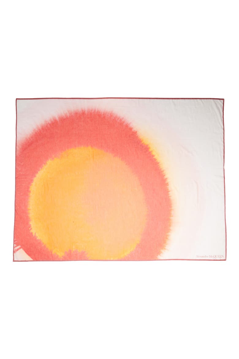 Galactic Iris Cotton & Silk Scarf, Alternate, color, PINK/ AMBER