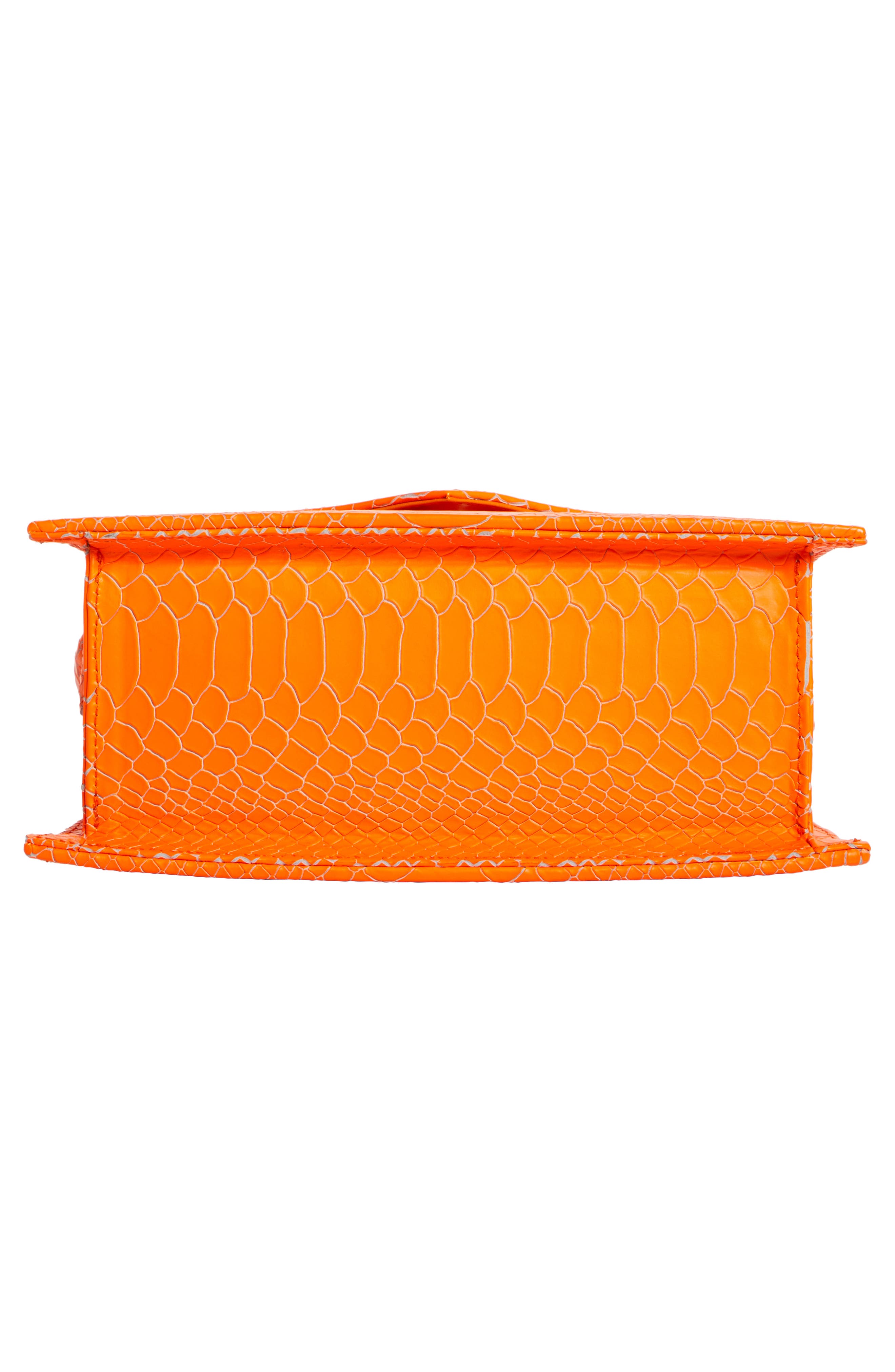 Grande Zaza Leather Top Handle Bag, Alternate, color, NEON ORANGE