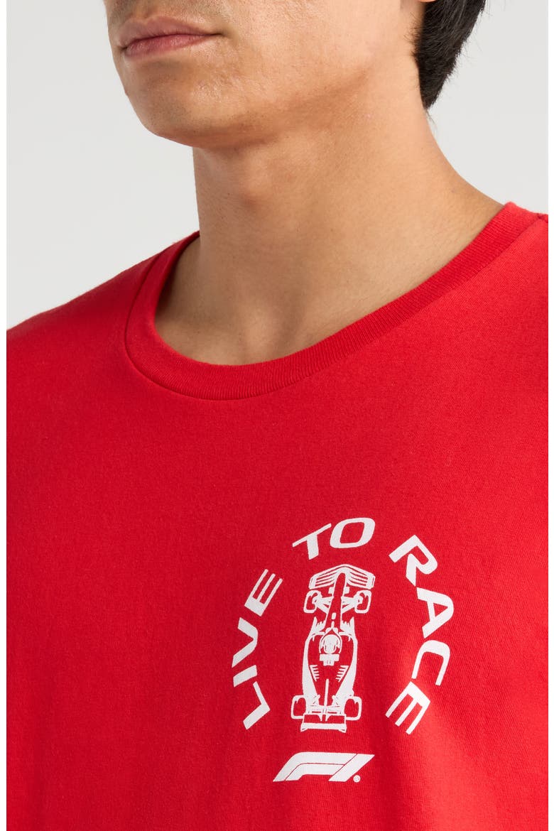 F1® White Car Flea Market Graphic T-Shirt, Alternate, color, RED