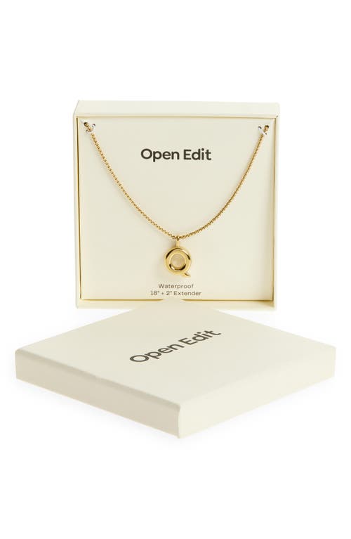 Open Edit Waterproof Bubble Initial Pendant Necklace