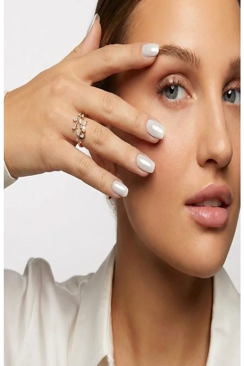 Classic Pearl White Short Square Press On Nails, Alternate, color, Pearl White