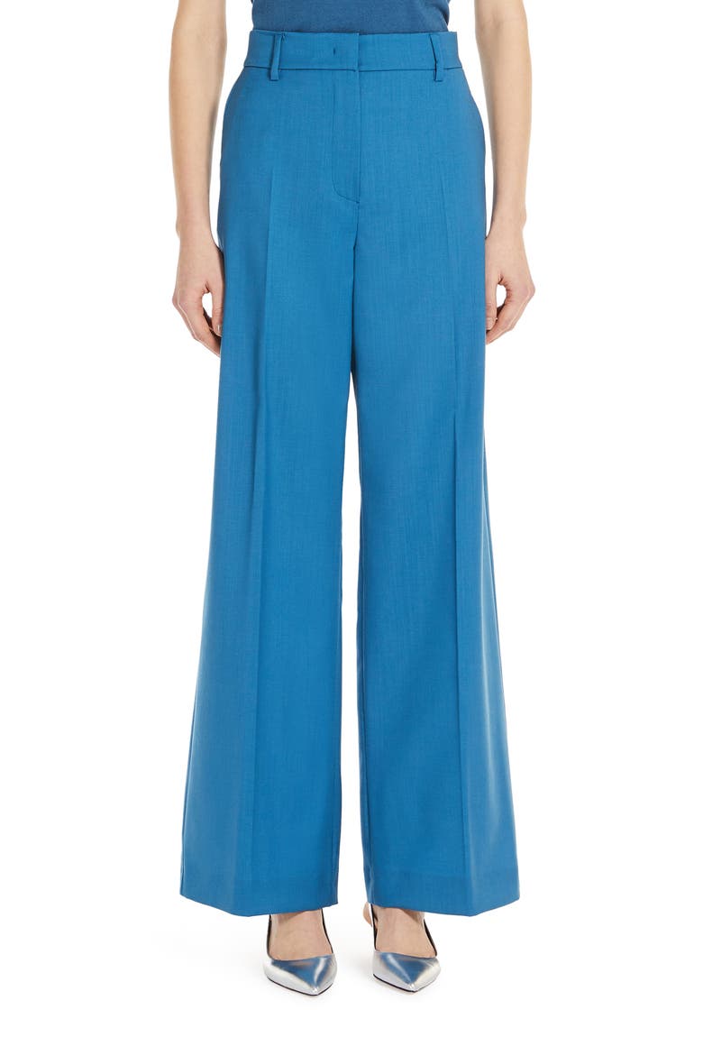 Visivo Virgin Wool Wide Leg Pants, Main, color, AVIO