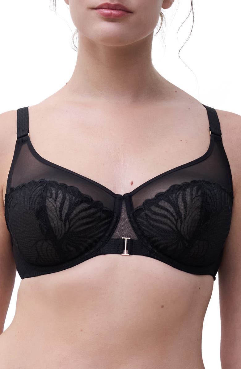 Chantelle Lingerie Legend Full Coverage Underwire Bra, Main, color, Black