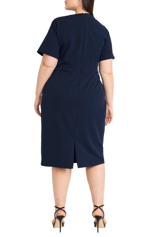 Maggy London Womens Office Work Sheath Dress In Navy Blazer