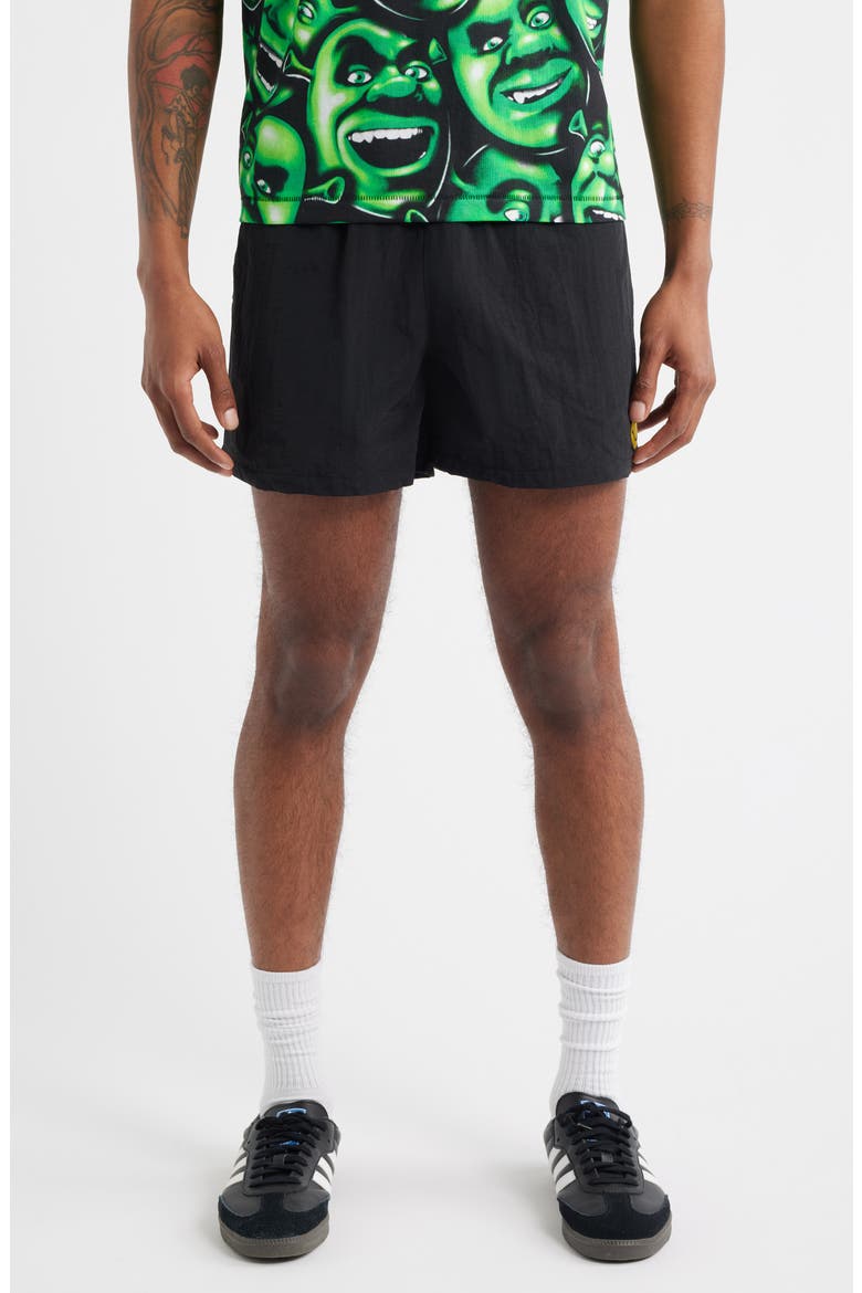 Smiley Classic Tech Shorts, Main, color, BLACK