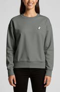 Dalix Heartly Ghost Relaxed Fleece Crewneck Sweatshirt