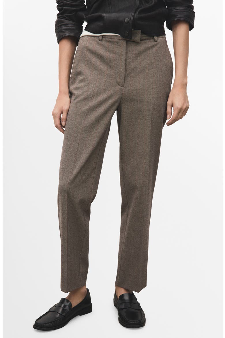 Pinstripe Ankle Pants, Main, color, LIGHT HEATHER GREY