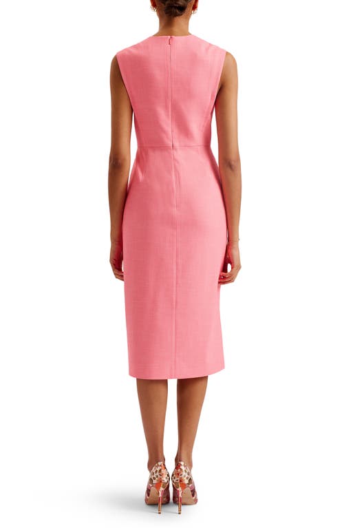 Ted Baker Tailored Midi Dress In Pink