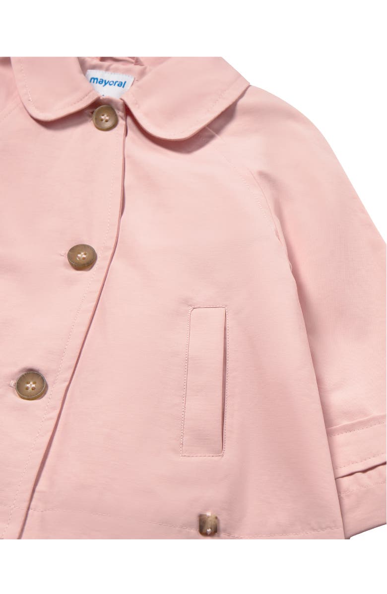 Mayoral Peter Pan Collar Trench Coat, Alternate, color, Light Pink