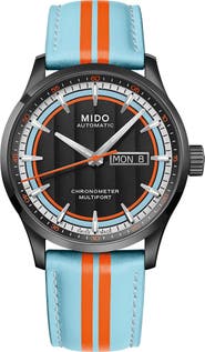 MIDO Multifort Chronometer 1 Racer Automatic Leather Strap Watch Gift Set, 42mm