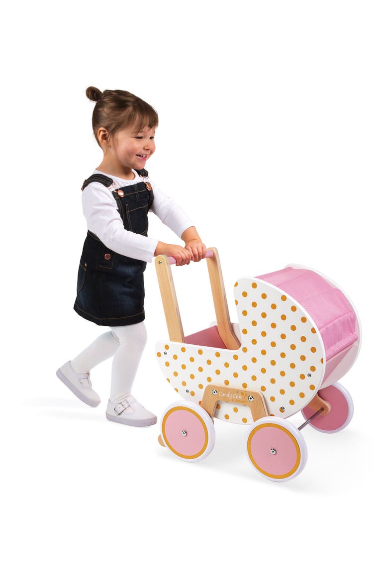 Candy Chic Pram for Baby Doll, Alternate, color, PINK