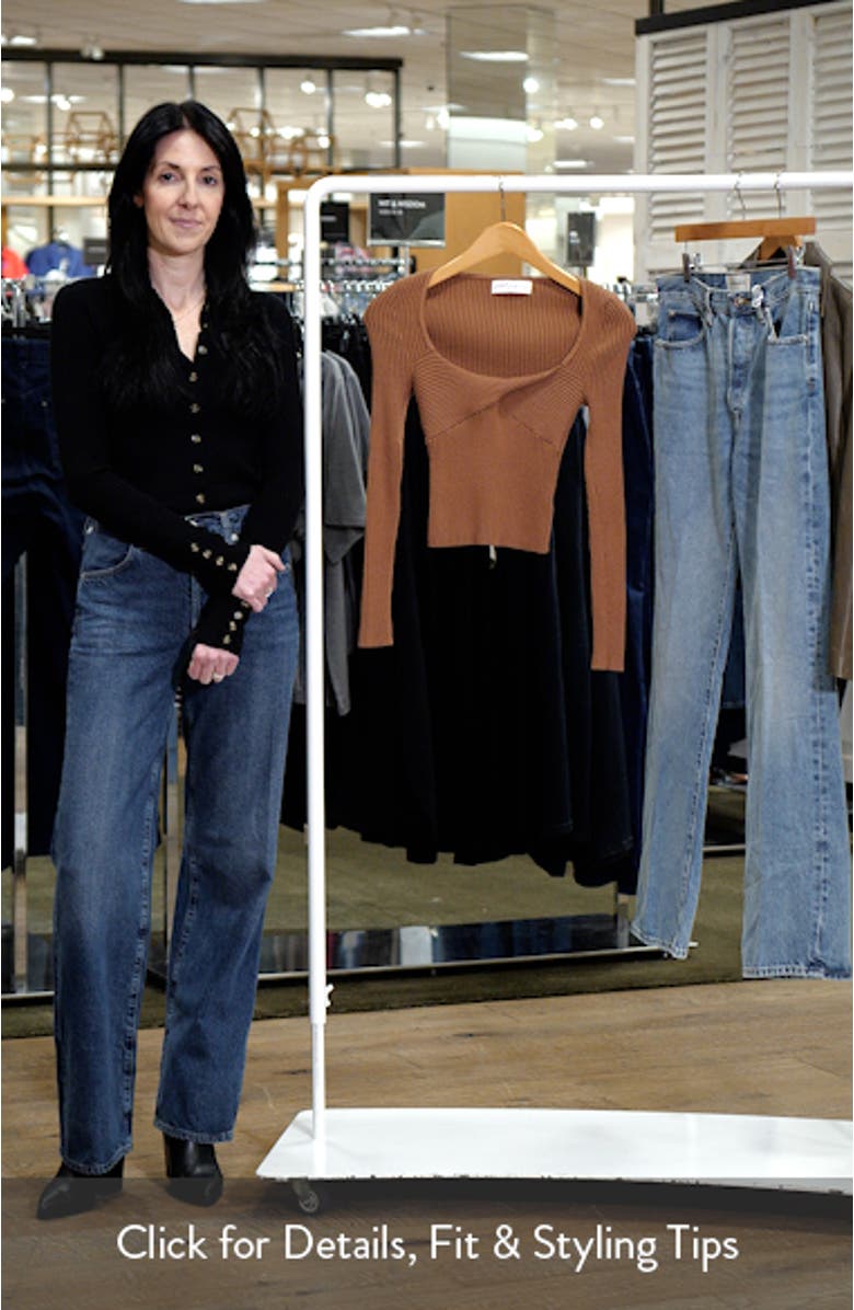 Akopo Sweetheart Neck Long Sleeve Top, sales video thumbnail