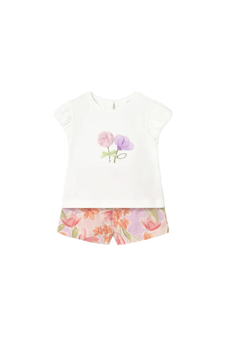 Mayoral Floral Set, Main, color, White