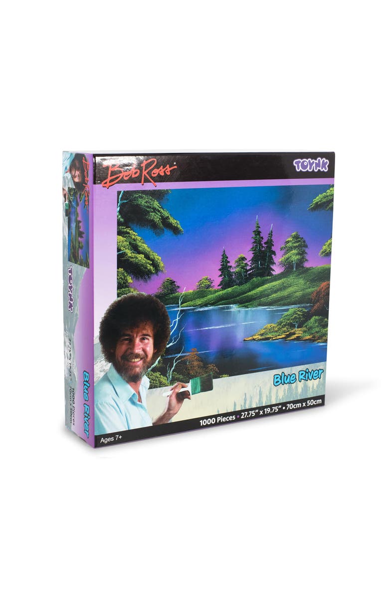 Toynk Bob Ross Blue River Nature Puzzle | 1000 Piece Jigsaw Puzzle, Main, color, Purple